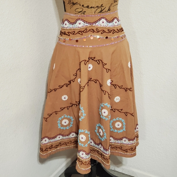 havenbleu bead and sequin embellished lined swing skirt Sm rodeo dance pageant - Picture 1 of 9